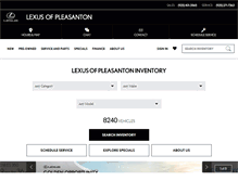 Tablet Screenshot of lexusofpleasanton.com